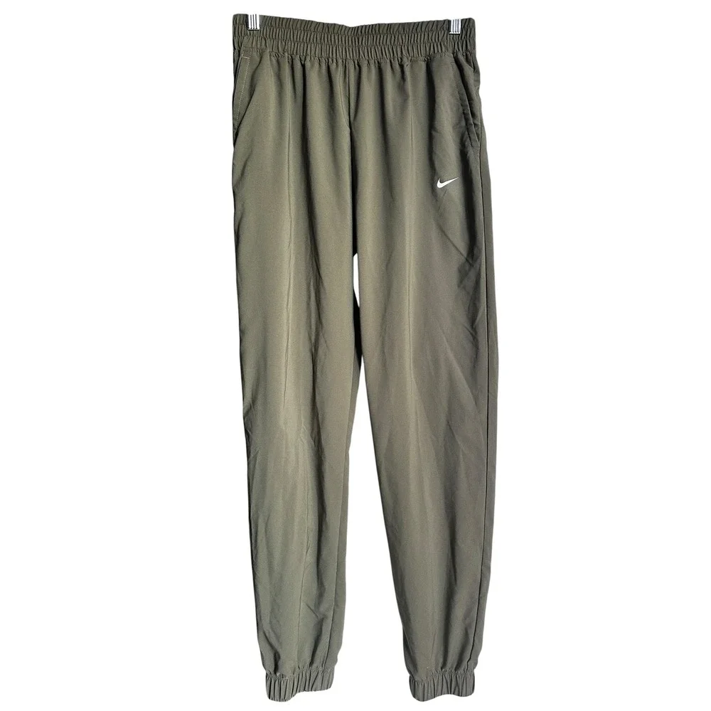 Nike One Kids Dri-Fit Training Pants XL Slim Fit Olive Green Unisex Joggers